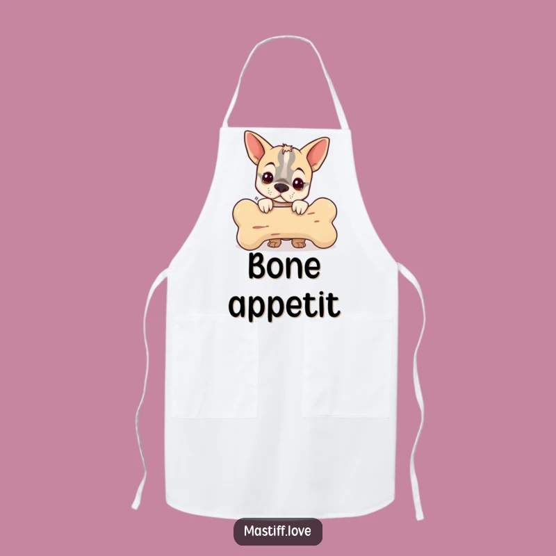 Funny Mastiff Bone Apron: Little Peek, Humorous Kitchen Wear