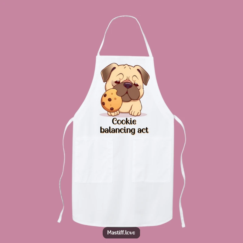 Funny Kawaii Mastiff Apron: Cookie Balancer Chef, Perfect Kitchen Gift