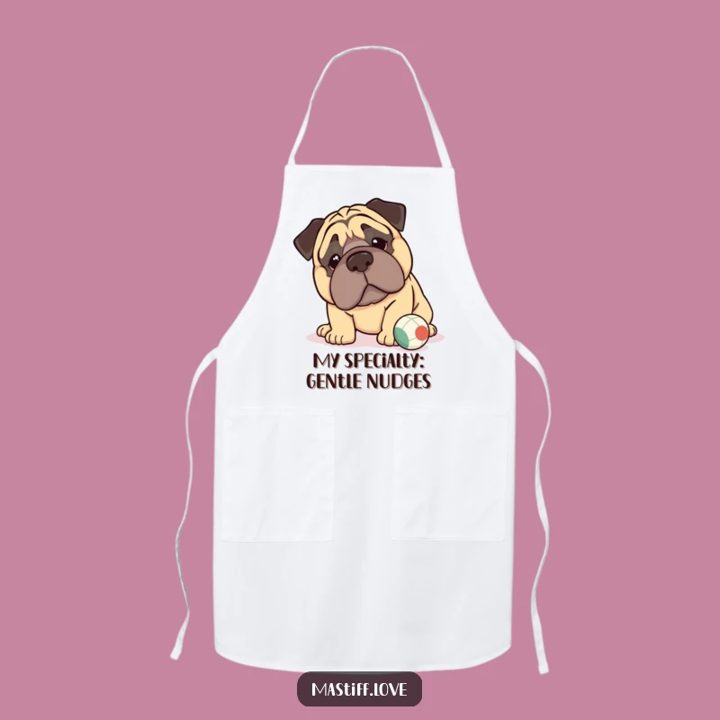 Funny Kawaii Mastiff Apron: Cook with Jowly Charm, Great Funny Kitchen Gift
