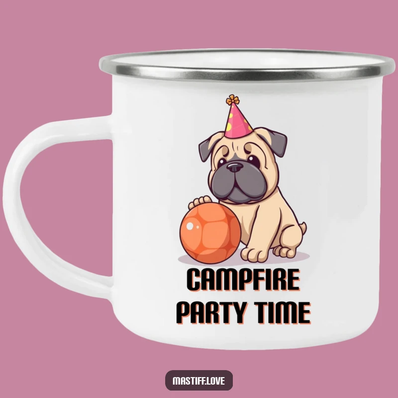 Funny Kawaii Mastiff Party Camping Mug - Adventure Celebration