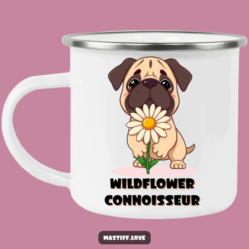 Funny Balancing Mastiff Daisy Camping Mug - Adventure in Delicate Balance