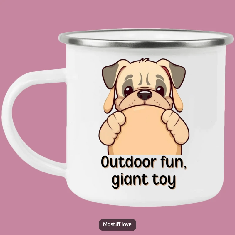 Funny Kawaii Mastiff Camping Mug - Trailside Grins, Durable & Hilarious