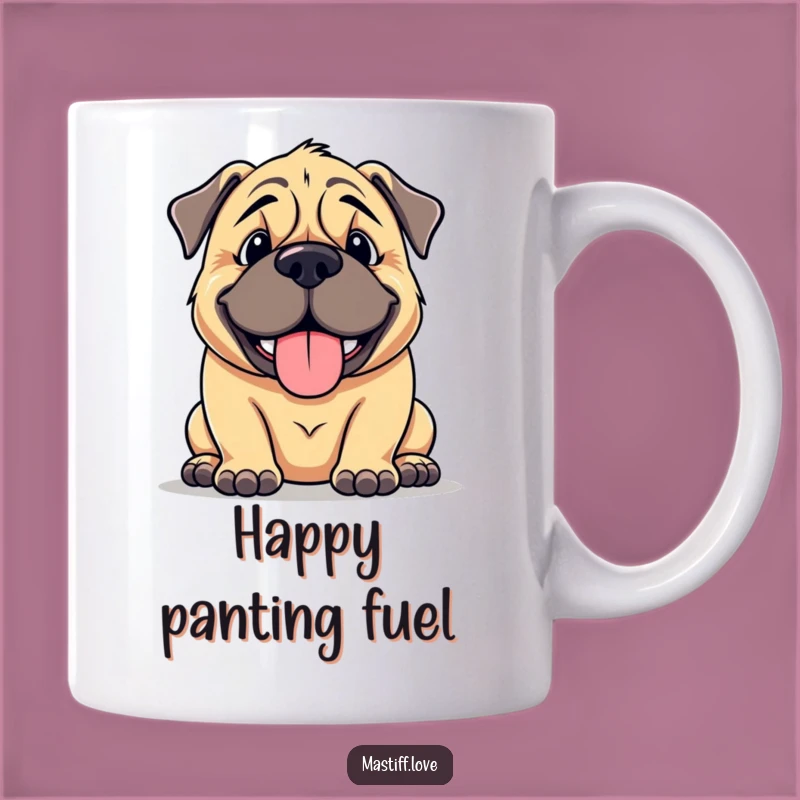Funny Mastiff Smile Mug: Goofy & Cuddly Dog Lover's Hilarious Gift