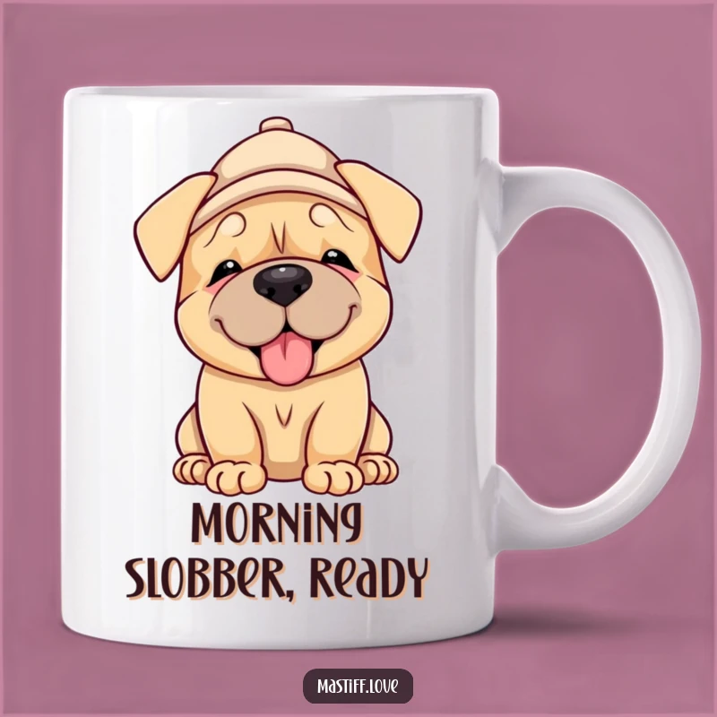 Funny Mastiff Puppy Hat Lick Mug: Adorable Dog Lover Gift Idea