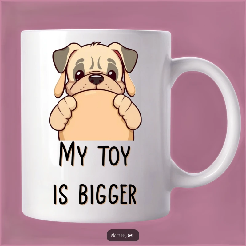 Funny Kawaii Mastiff Mug - Adorable Dog Toy Surprise, Perfect Funny Gift