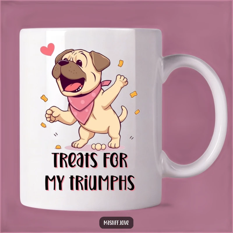 Funny Mastiff Treat Mug: Excited Dog Jumping, The Perfect Hilarious Gift for Dog Lovers!