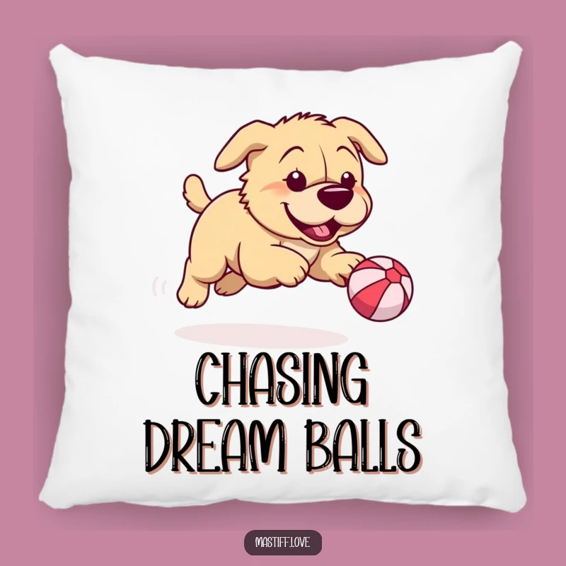 Funny Mastiff Pillow: Playful Chase & Hilarious Comfort for Dog Lovers