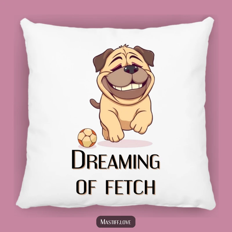 Funny Mastiff Dopey Chase Pillow - Cozy Dog Lover Funny Gift