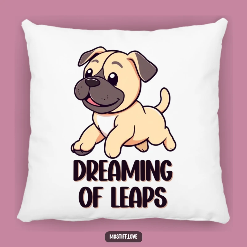 Funny Mastiff Pillow: Cuddle Up with Puppy Joy, Wagging Tail Comfort, Gift