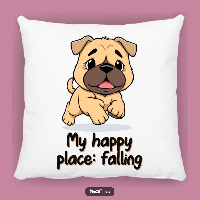 Funny Mastiff Tripping Pillow: Comfy Big Paw Dog Running Cushion Gift