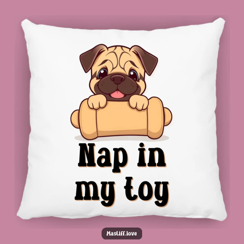 Funny Mastiff Puppy Pillow: Cozy Joyful Pup Peeking Cushion, Home Decor Gift