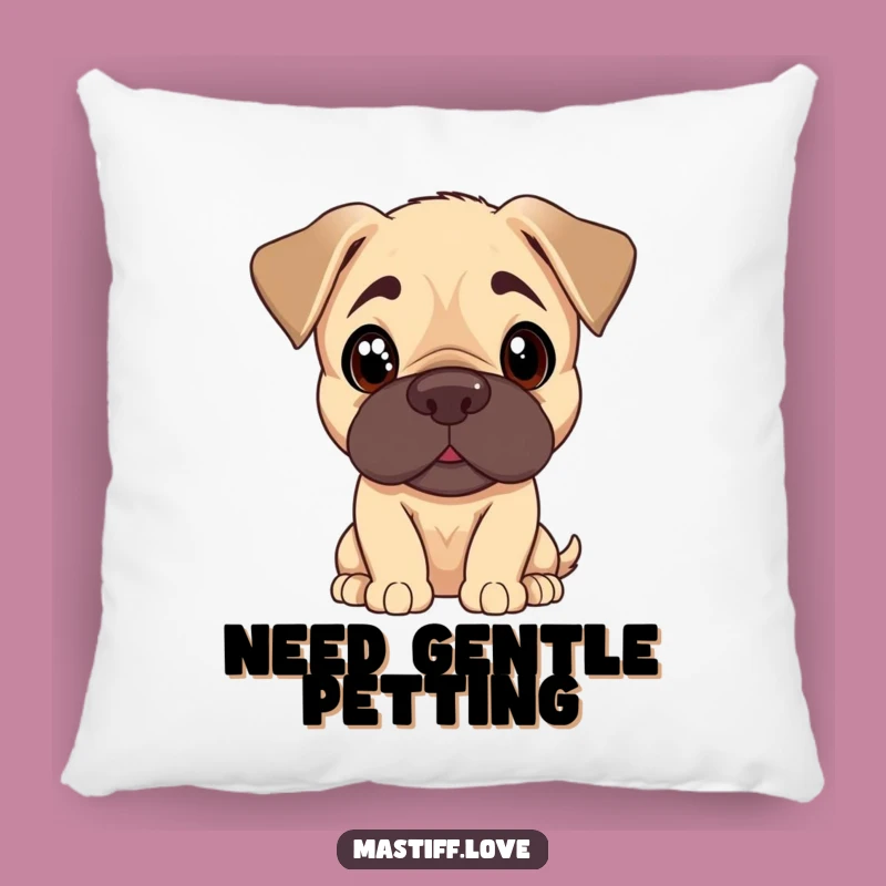 Funny Mastiff Puppy Head Tilt Pillow - Cozy Curious Dog Lover Funny Gift