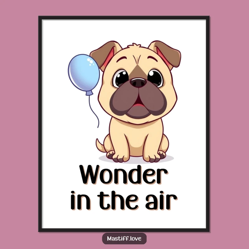 Funny Surprised Mastiff Digital Art - Hilarious Innocent Dog Print!