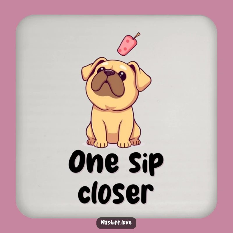 Funny Mastiff Floppy Ears Treat Coaster - Protect Surfaces Hilariously