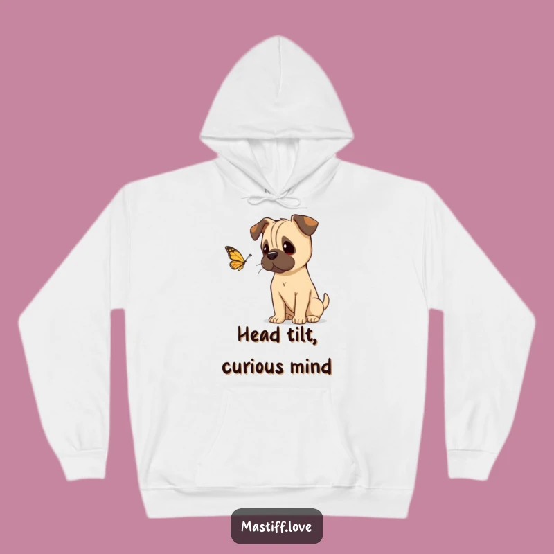 Cozy Funny Mastiff Hoodie - Curious Gaze - Gentle & Warm Gift