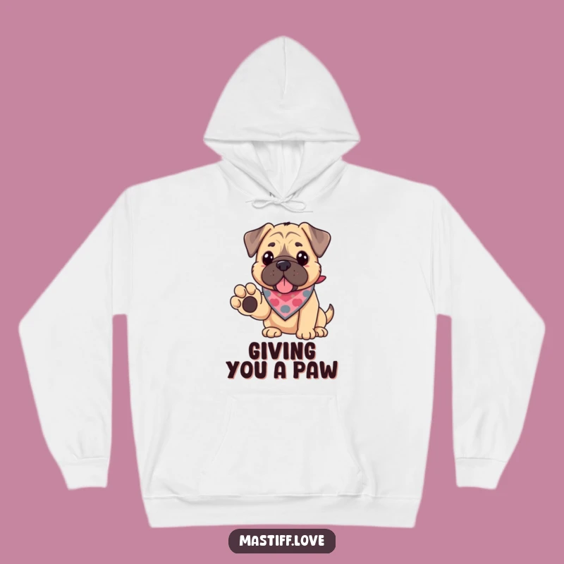 Funny Kawaii Mastiff Paw Hoodie: Cozy Comfort & Canine Companionship