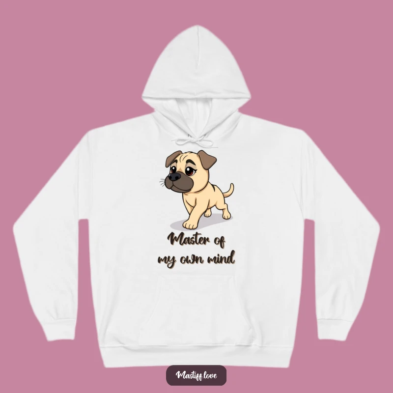 Cozy Funny Mastiff Shadow Chaser Hoodie - Warm & Humorous Gift