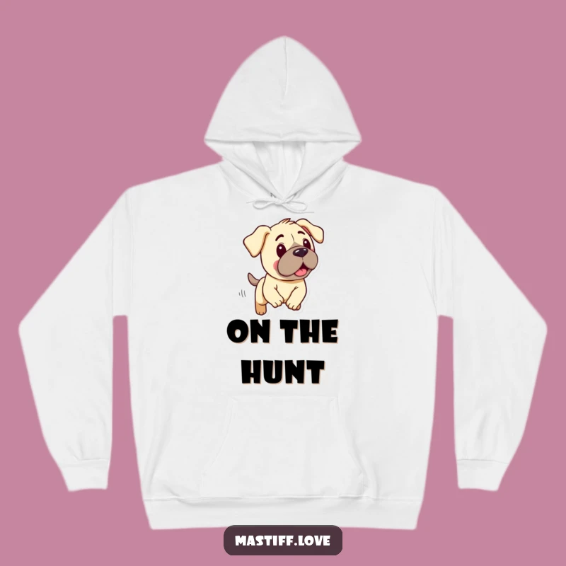 Funny Mastiff Hoodie: Kawaii Droopy-Eared Dog Chase Sweatshirt