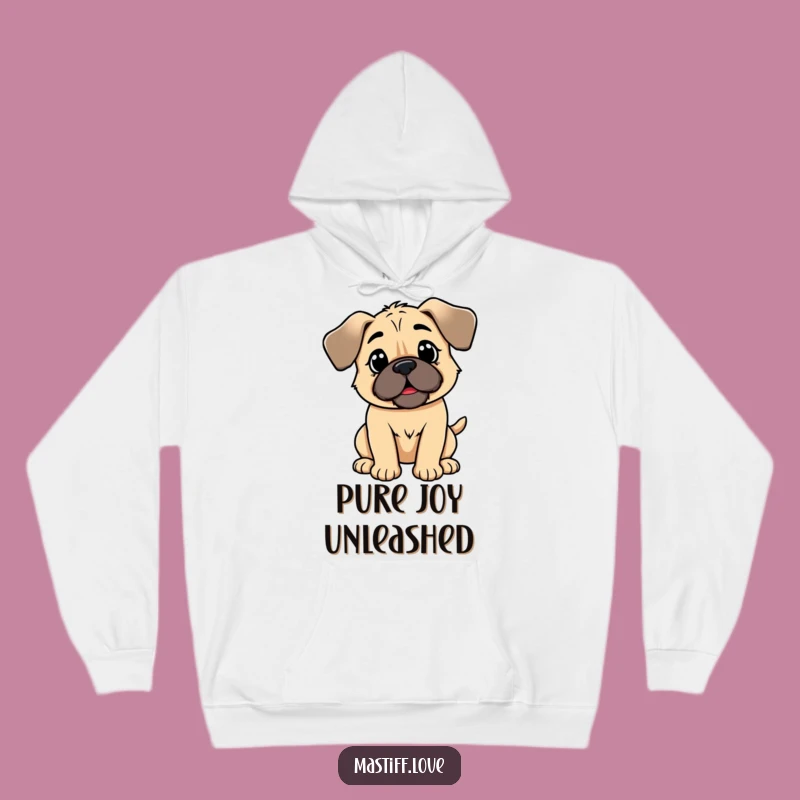 Funny Kawaii Mastiff Wagging Tail Hoodie: Cozy Up with Canine Cheer