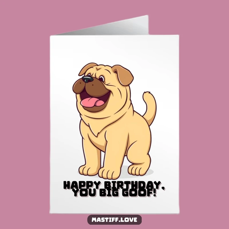 Free Printable Birthday Card: Happy Puppy Wag - Funny Dog Downloadable Gift