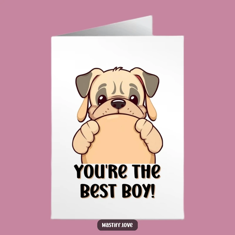 Free Printable Kawaii Mastiff Congrats Card - Big Toy, Big Wins!