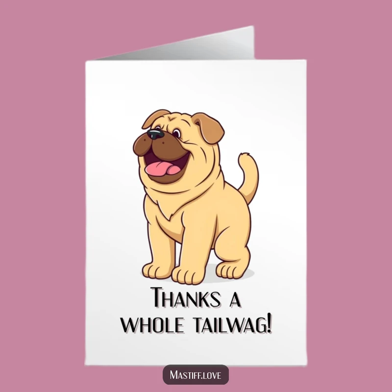 Free Printable Thank You Card: Happy Puppy Wag - Doggy Downloadable Gift