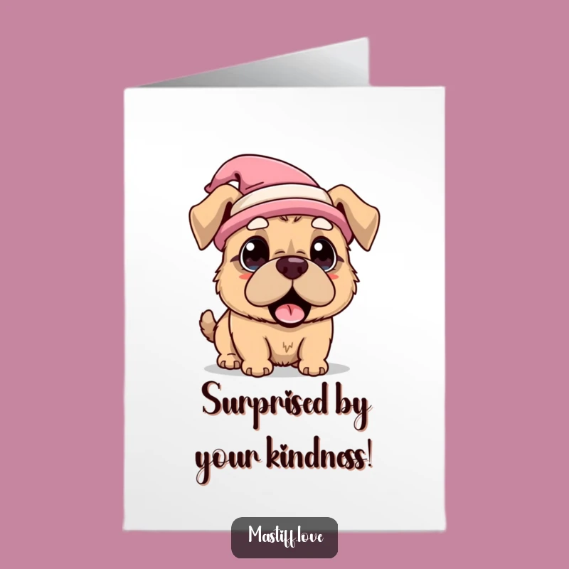Surprised Mastiff Thank You Card Free Printable: Funny Downloadable Gratitude!