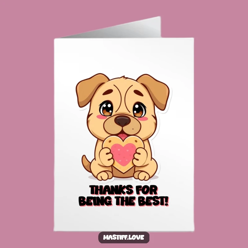 Free Printable Mastiff Cookie Card: Thank You Note for Dog Lovers