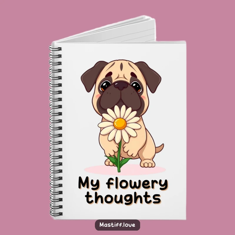 Funny Balancing Mastiff Daisy Notebook - Journal Your Focused Thoughts