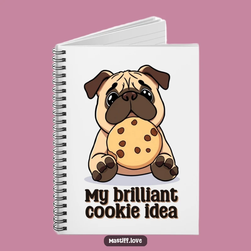 Funny Kawaii Mastiff Cookie Notebook: Jot Down Ideas with Doggy Delight