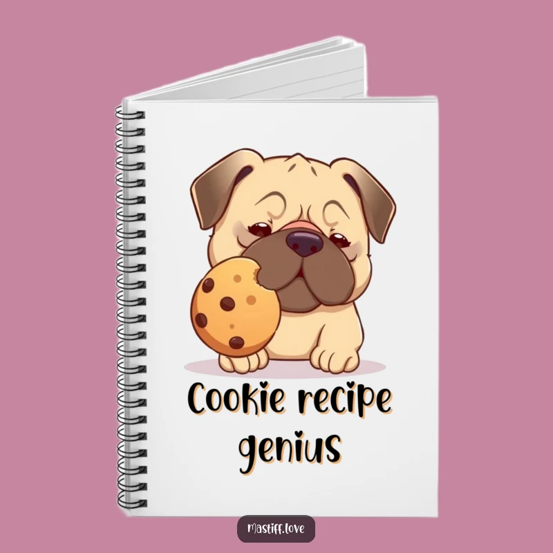 Funny Kawaii Mastiff Notebook: Cookie Focus Pages, Perfect Humorous Gift