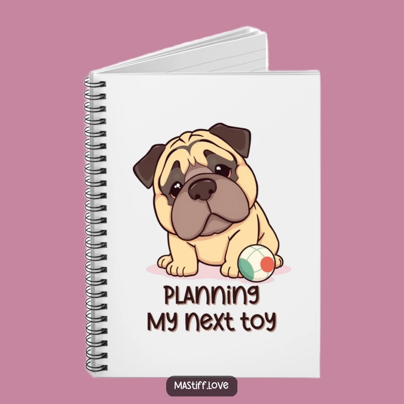 Funny Kawaii Mastiff Notebook: Gentle Jowls, Big Ideas, Adorable Funny Gift