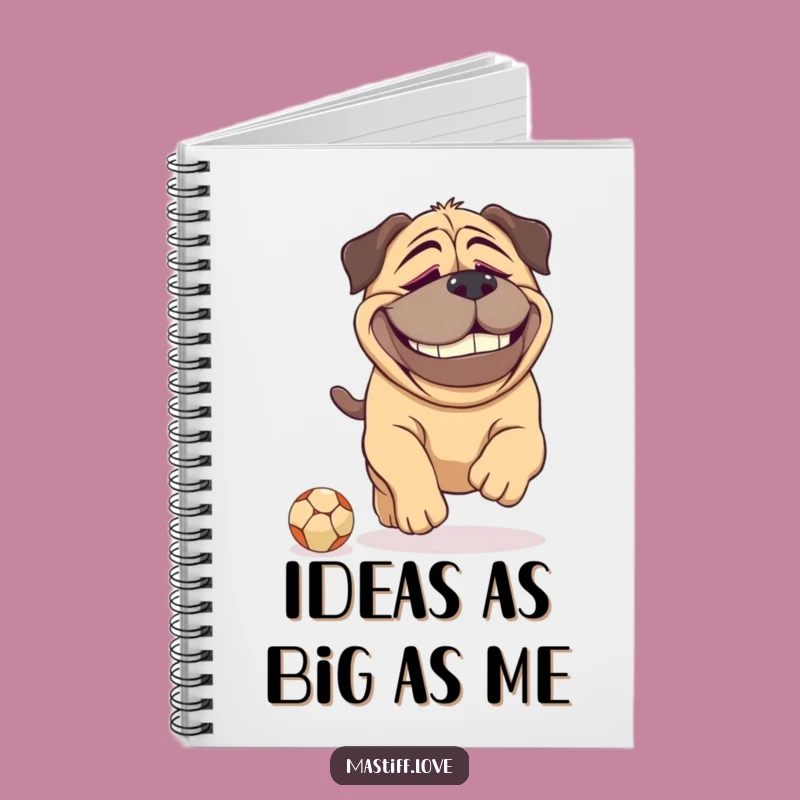 Funny Mastiff Dopey Chase Notebook - Dopey Dog Journal Funny Gift