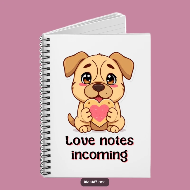 Funny Mastiff Heart Cookie Notebook: Journal Your Thoughts, Ideal Dog Lover Gift