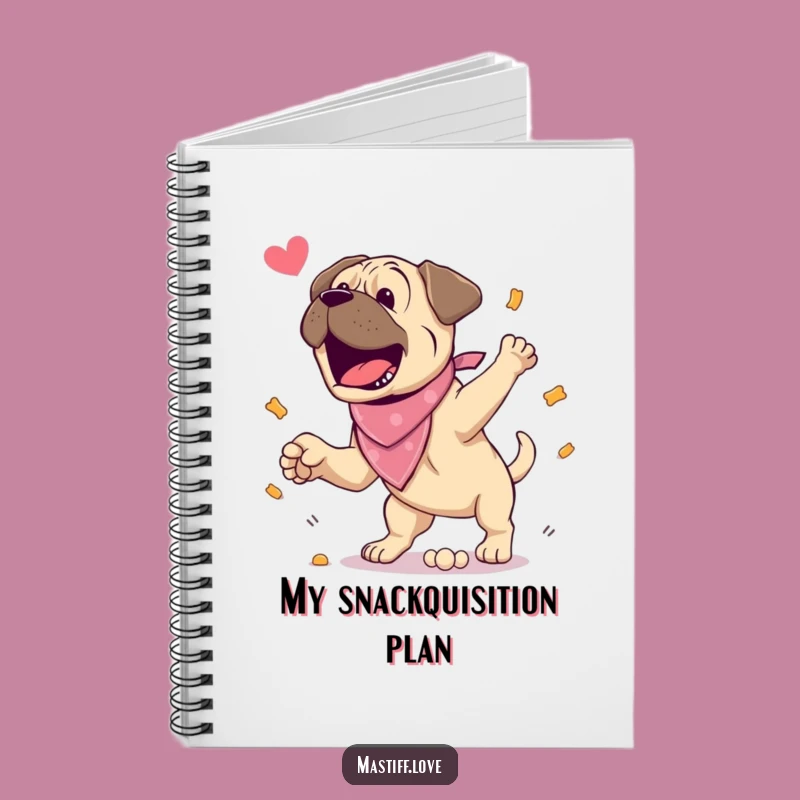 Funny Mastiff Treat Notebook: Write with Excitement, Featuring an Energetic Jumper - Perfect Funny Gift!