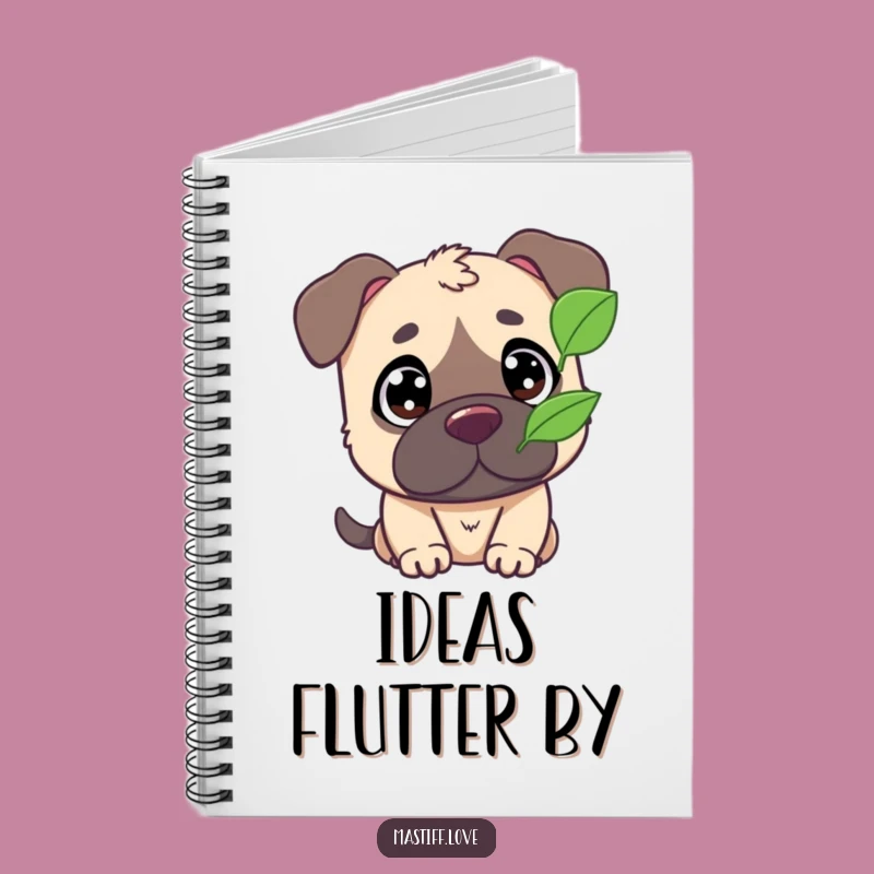 Funny Mastiff Notebook: Cute Wide-Eyed Leaf Watcher Journal