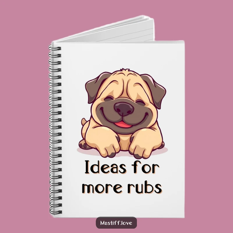 Funny Giggling Mastiff Notebook: Belly Rub Dog Journal - Creative Fun