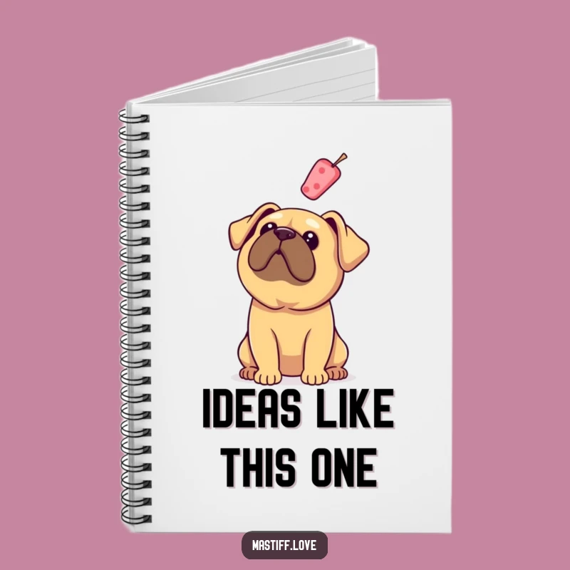 Funny Mastiff Floppy Ears Treat Notebook - Journal Your Tasty Dreams