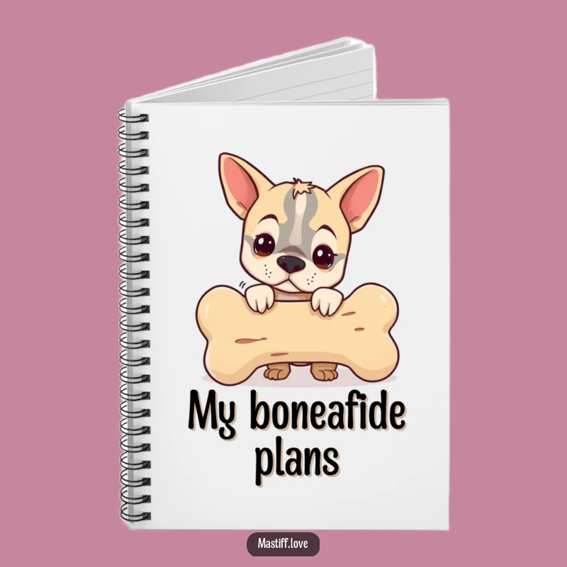 Funny Mastiff Bone Notebook: Little Peek, Humorous Stationery