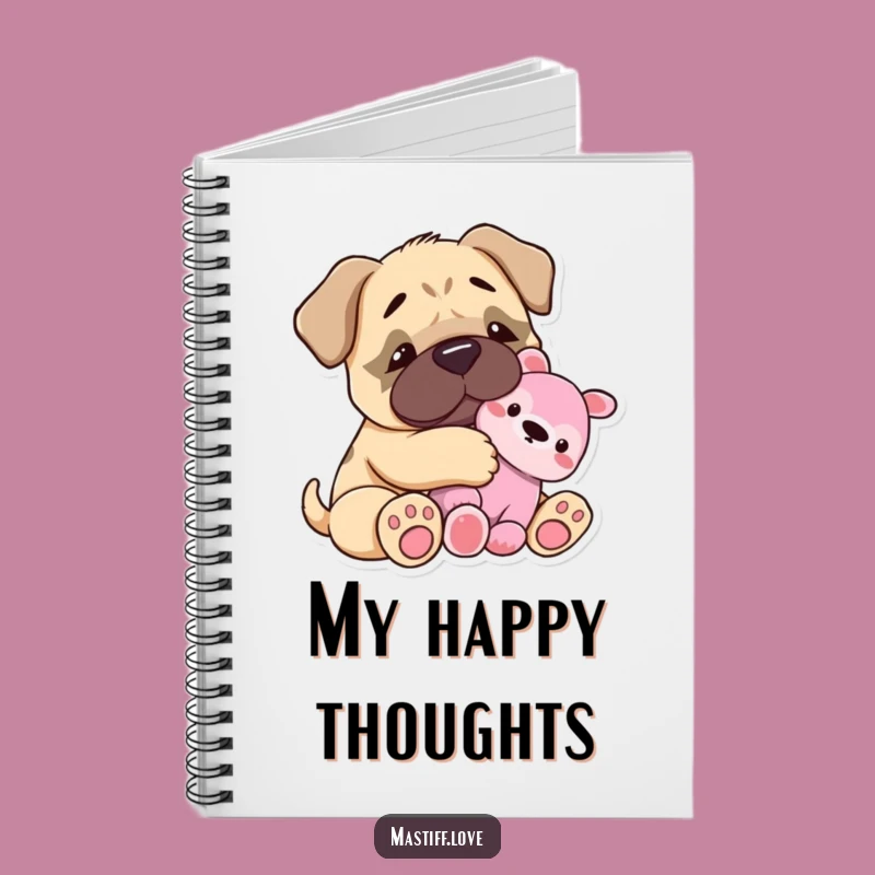 Funny Mastiff Snuggle Notebook: Write with Comfort, Featuring a Tiny Hugging Pup - Perfect Funny Gift!