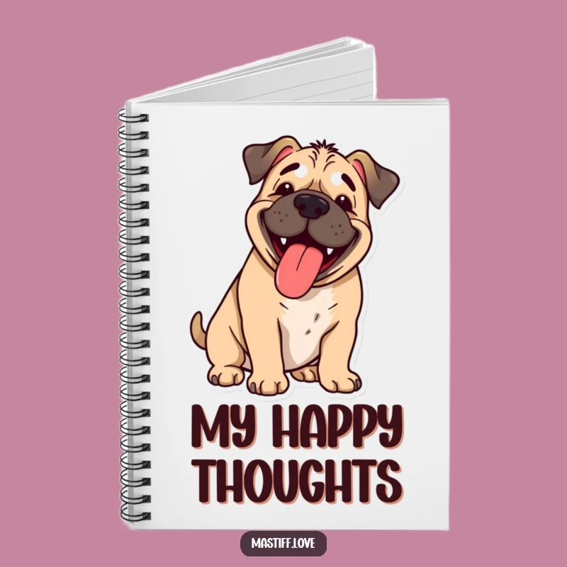 Funny Happy Mastiff Notebook: Joyful Journal for Happy Thoughts