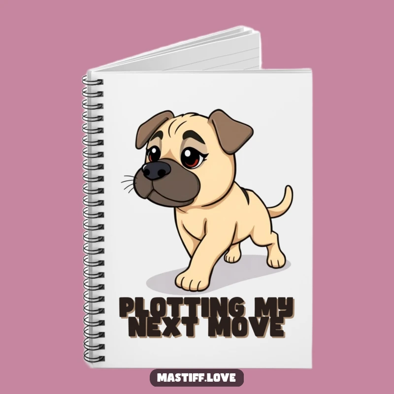 Funny Mastiff Shadow Chase Notebook - Journal Your Funny Dog Thoughts