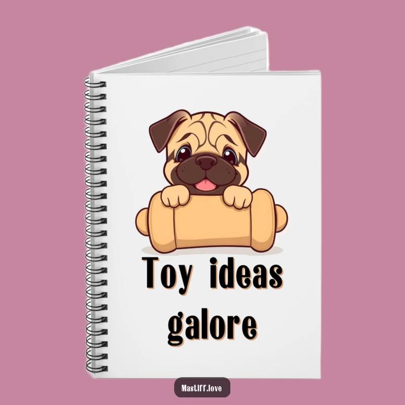 Funny Mastiff Puppy Notebook: Joyful Pup Peeking Journal, Gift for Note-Takers