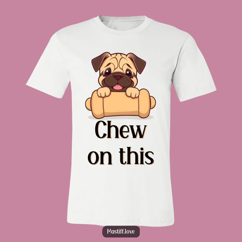 Funny Mastiff Puppy T-Shirt: Joyful Pup Peeking Tee, Cute Pet Lover Gift
