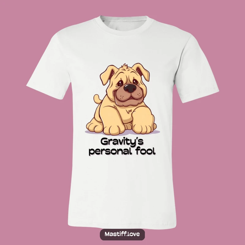 Funny Tripping Mastiff T-Shirt - Hilarious Dog Owner Apparel, Comical Paws!