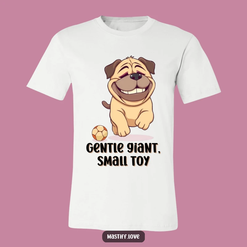 Funny Mastiff's Dopey Chase T-Shirt - Hilarious Large Dog Playful Gift