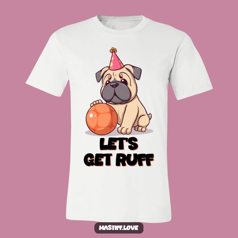 Funny Kawaii Mastiff Party T-Shirt - Wearable Celebration