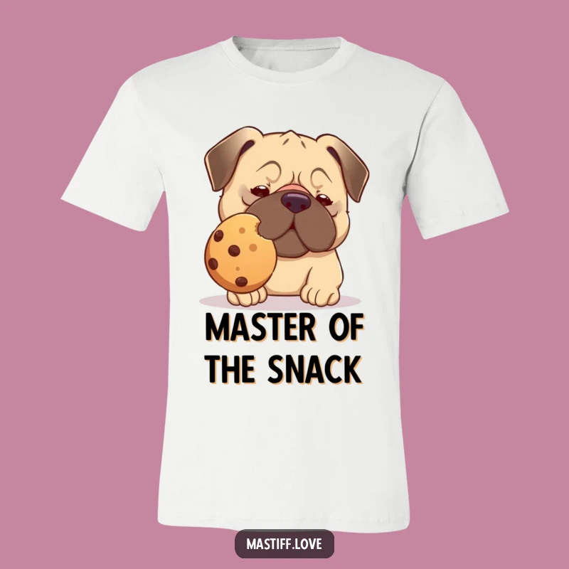 Funny Kawaii Mastiff Cookie T-Shirt: Balancing Act Pup, Hilarious Dog Tee