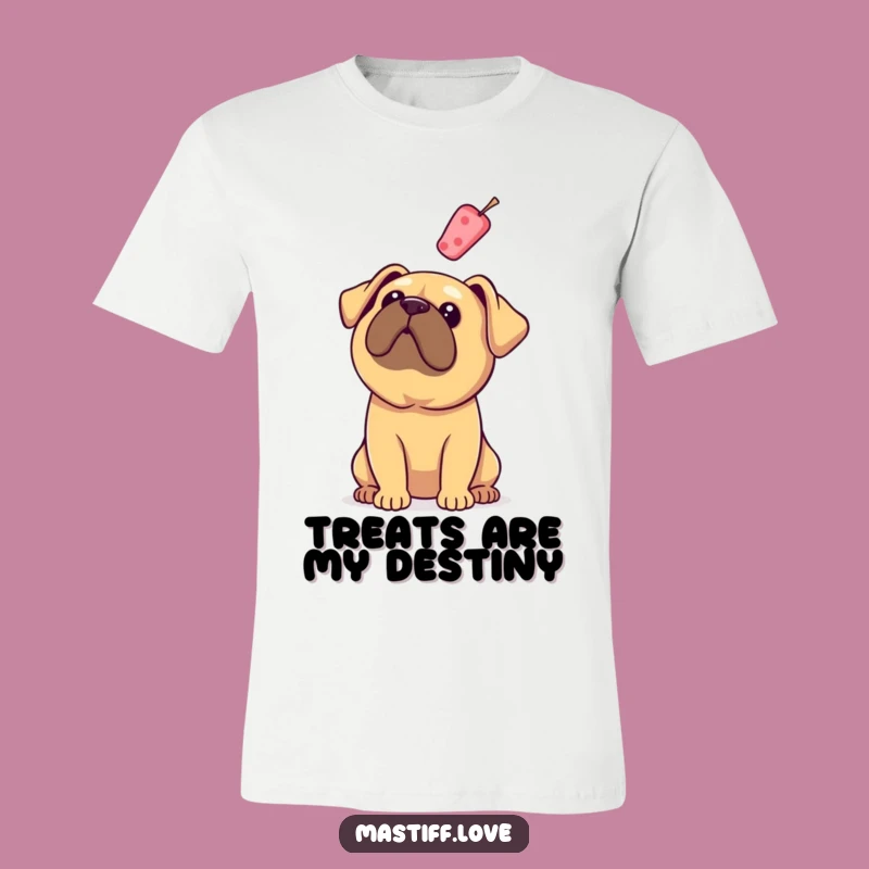 Funny Mastiff Floppy Ears Treat T-Shirt - Humorous Dog Lover Apparel