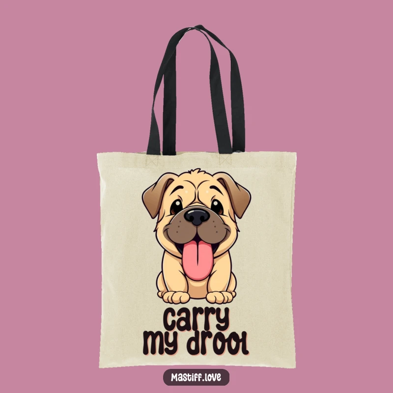 Funny Kawaii Mastiff Puppy Panting Tote Bag - Carry Your Cute!